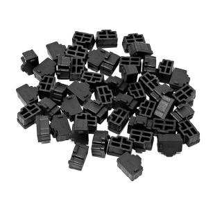 iexcell 50 Pcs Black Ethernet Hub Port RJ45 Anti Dust Cover Cap Protector Plug