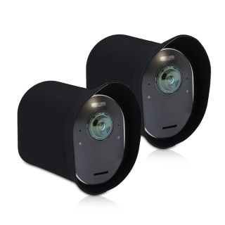 kwmobile 2X Skin Compatible with Arlo Ultra/Arlo Pro 3 / Pro 4 - Silicone Security Camera Case Outdoor CCTV Cover - Black