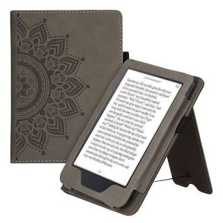 kwmobile Case Compatible with Kobo Clara 2E / Tolino Shine 4 Case - Cover for eReader with Magnetic Closure - Grey