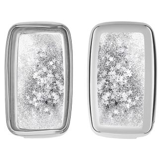 kwmobile Key Cover Compatible with Land Rover Jaguar - Stars Snow Globe