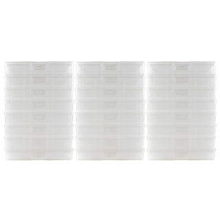 Novelinks 4x6 Photo Storage Boxes - 24 Pack Clear Organizer Cases for Pictures & Photos