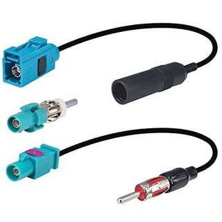 Universal Car Antenna Connector Cable - Fakra Z to DIN for AM/FM Stereo & HD Radio