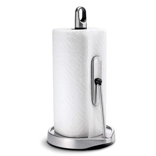 simplehuman Tension Arm Standing Paper Towel Holder, Brushed Stainless Steel